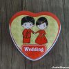 جعبه فلزی طرح قلب wedding