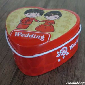 جعبه فلزی طرح قلب wedding 