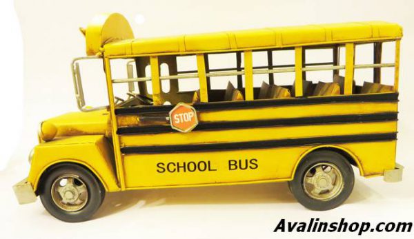 اتوبوس مدرسه فلزی دکوری و تزئینی 8545